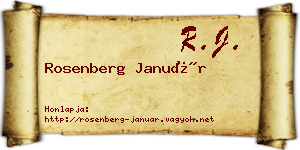Rosenberg Január névjegykártya